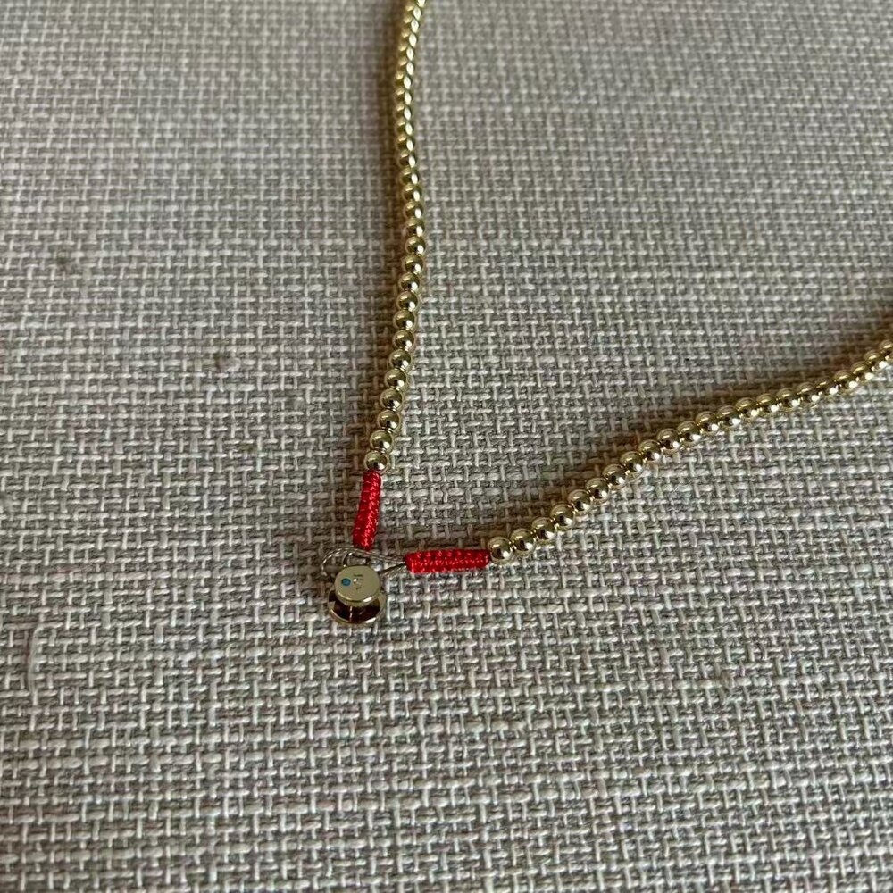Roxanne Assoulin Gold Baby Bead Necklace 16" - Picture 4 of 4